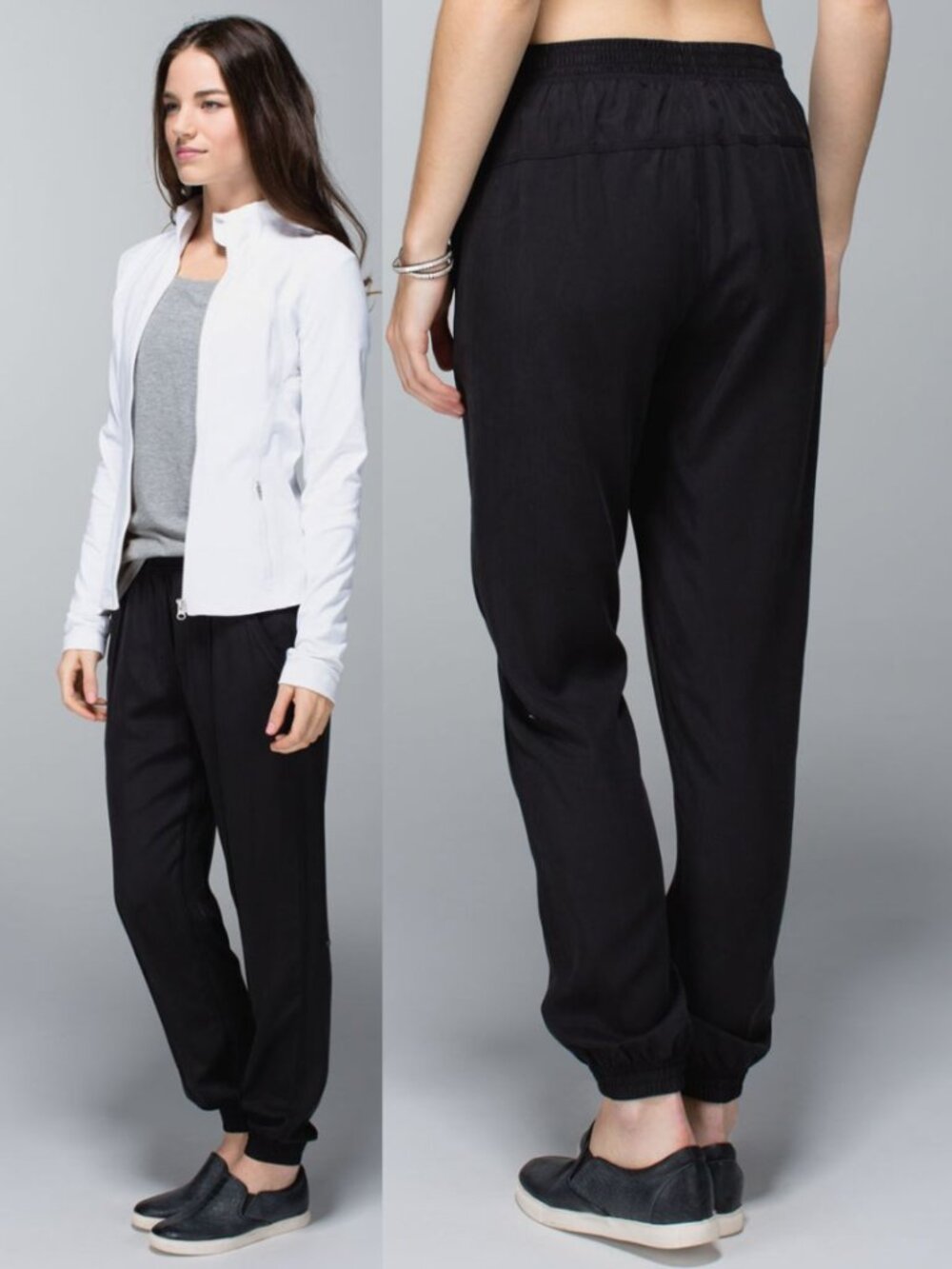 Lululemon Faded Black Tencel Pull On Mat To Street Joggers